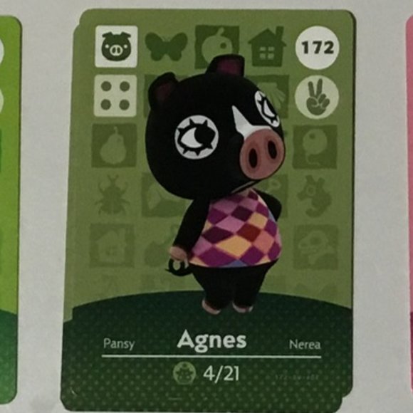 Animal Crossing Amiibo Card Agnes 172 Nintendo AC - Picture 1 of 1